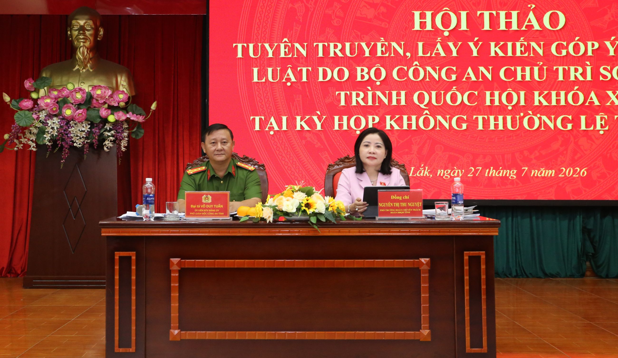 Hội thảo tuyên truyền, lấy ý kiến góp ý đối với các dự án luật, nghị quyết do Bộ Công an chủ trì soạn thảo