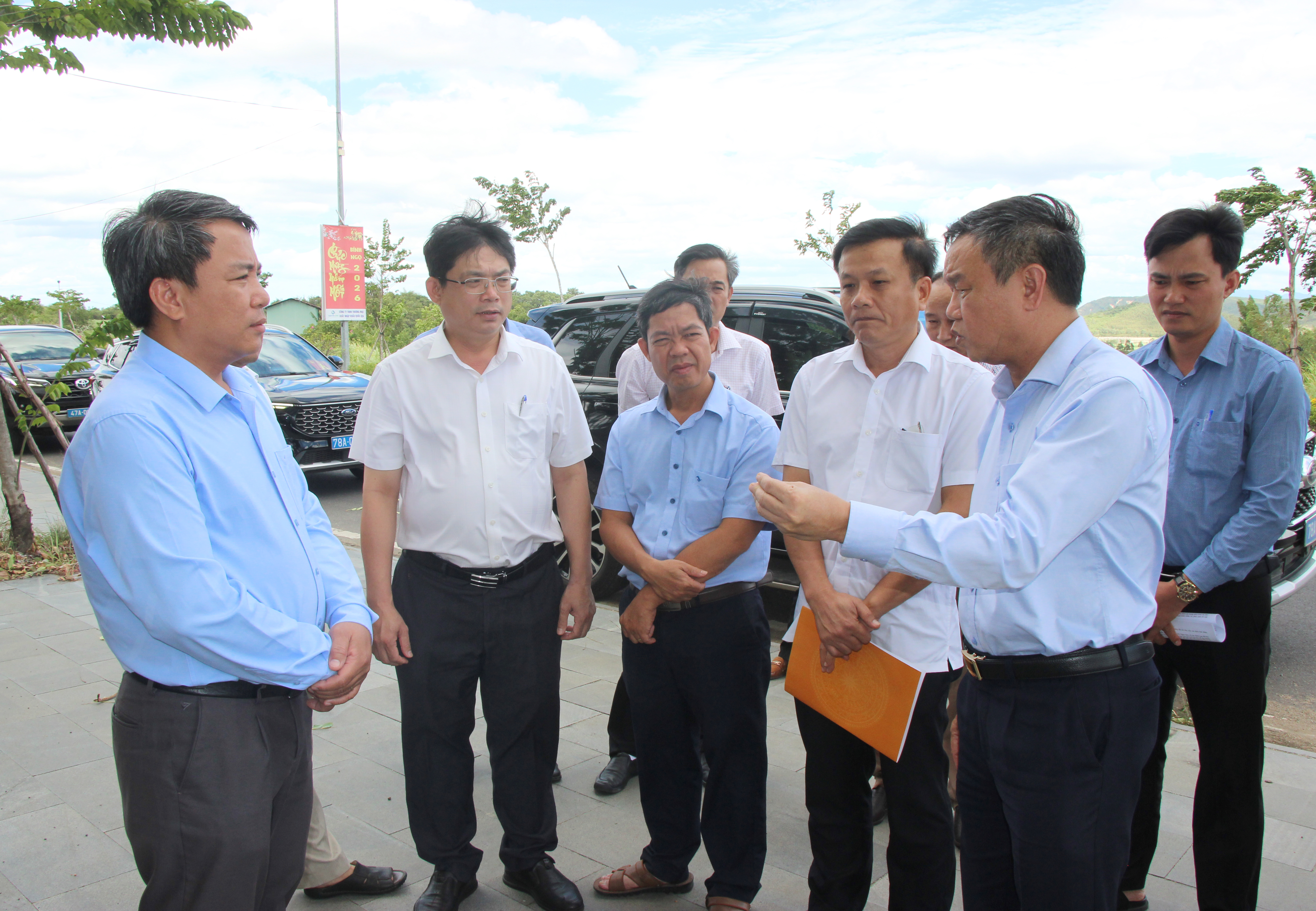 Phó Chủ tịch UBND tỉnh Đào Mỹ kiểm tra tiến độ giải phóng mặt bằng một số dự án khu vực phía Đông tỉnh