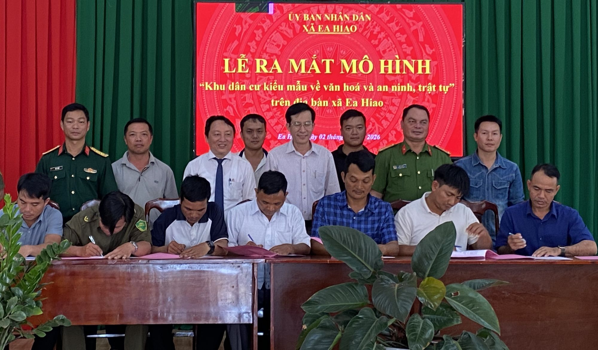 Xã Ea Hiao ra mắt mô hình “Khu dân cư kiểu mẫu về văn hóa và an ninh, trật tự”