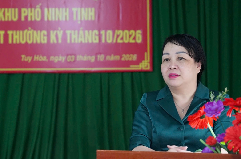 Phó Bí thư Thường trực Tỉnh ủy Cao Thị Hòa An dự sinh hoạt chi bộ khu phố Ninh Tịnh