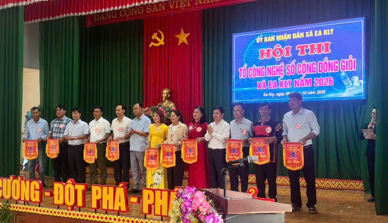 Sôi nổi Hội thi “Tổ công nghệ số cộng đồng giỏi” xã Ea Kly năm 2026