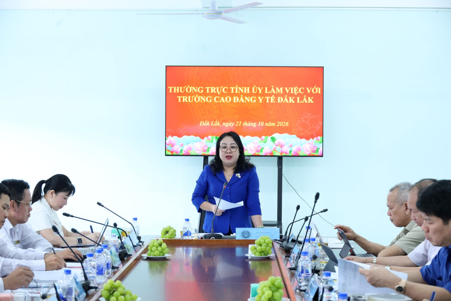 Thường trực Tỉnh ủy làm việc với Trường Cao đẳng y tế Đắk Lắk